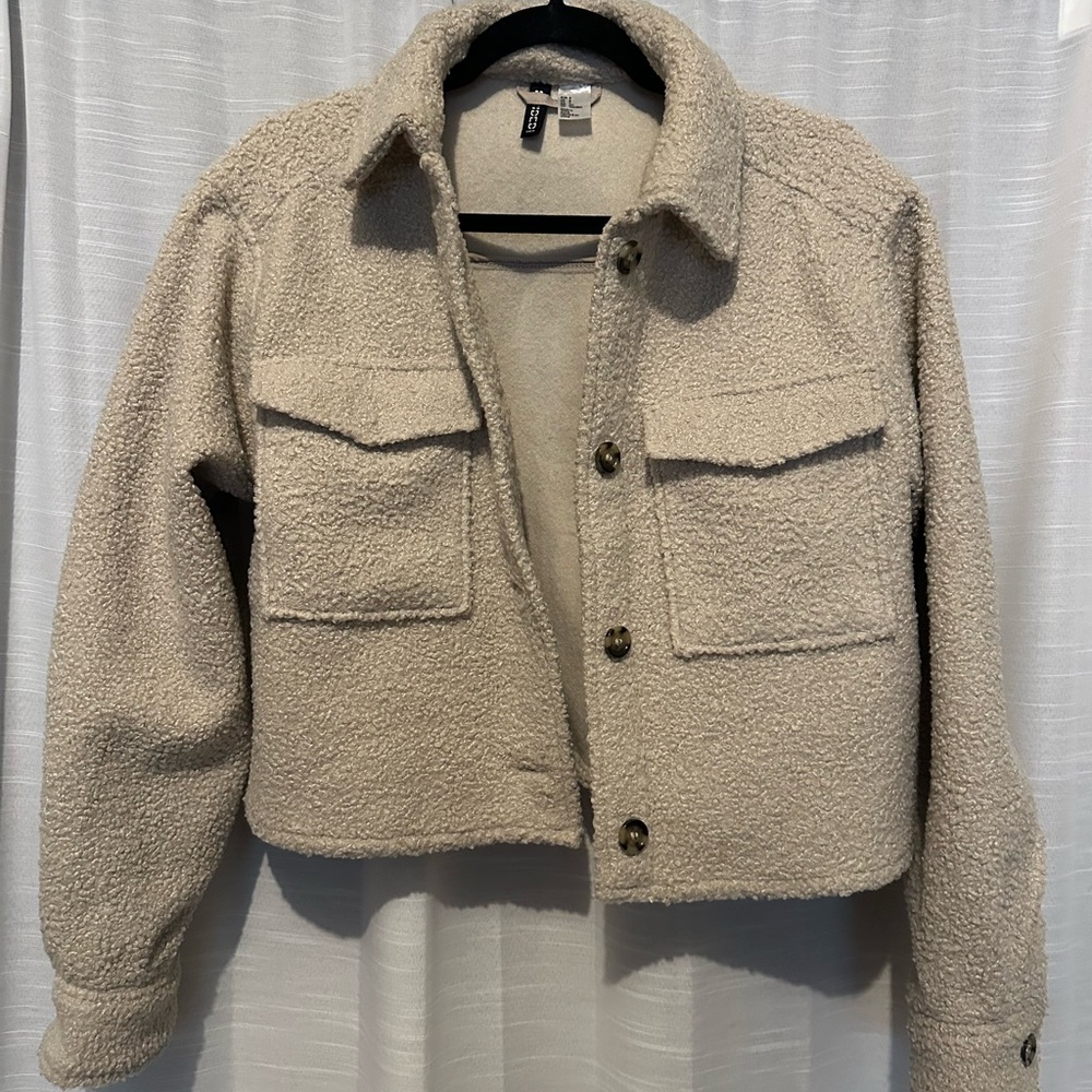 H&M Cream Teddy Jacket